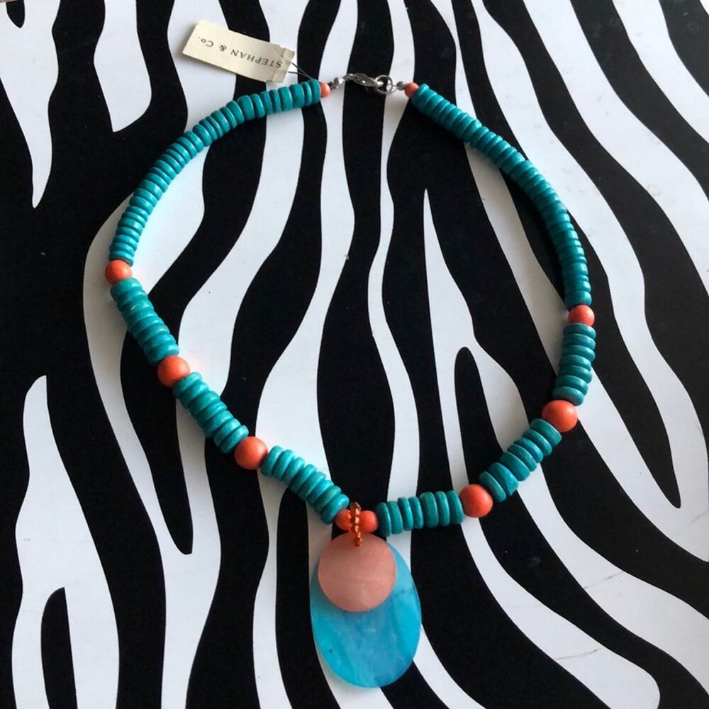 3 for $30 Stephan & Co. Blue and Orange Necklace